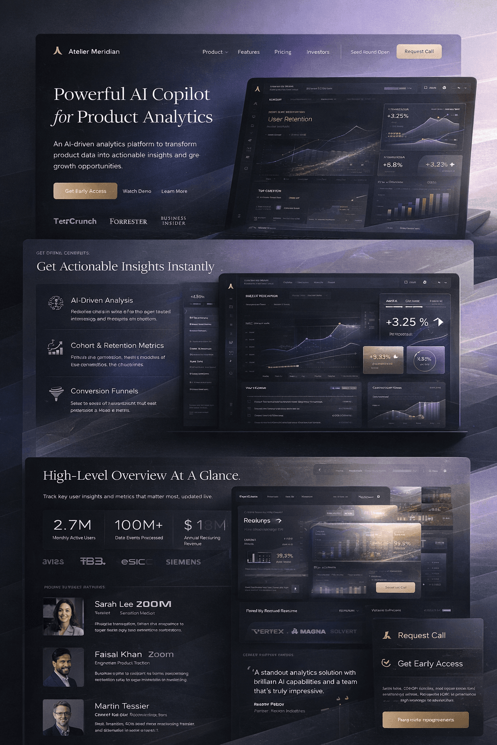 Investor-ready landing page для startup-продукта